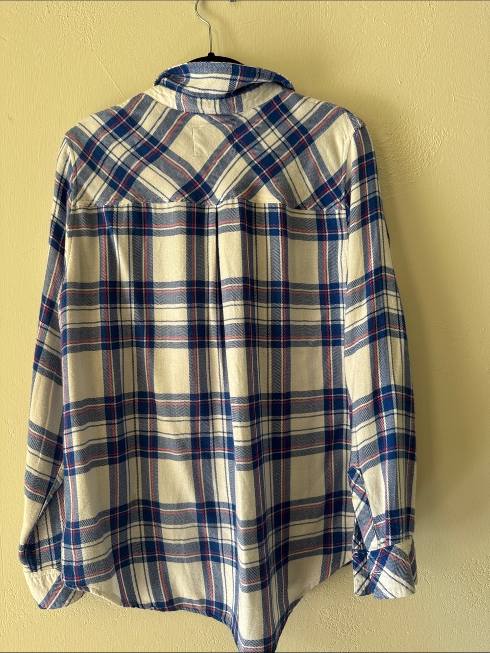 Rails Cream Plaid Shirt with Blue and Red Stripes - Picture 3 of 3